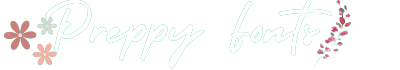 preppy fonts logo